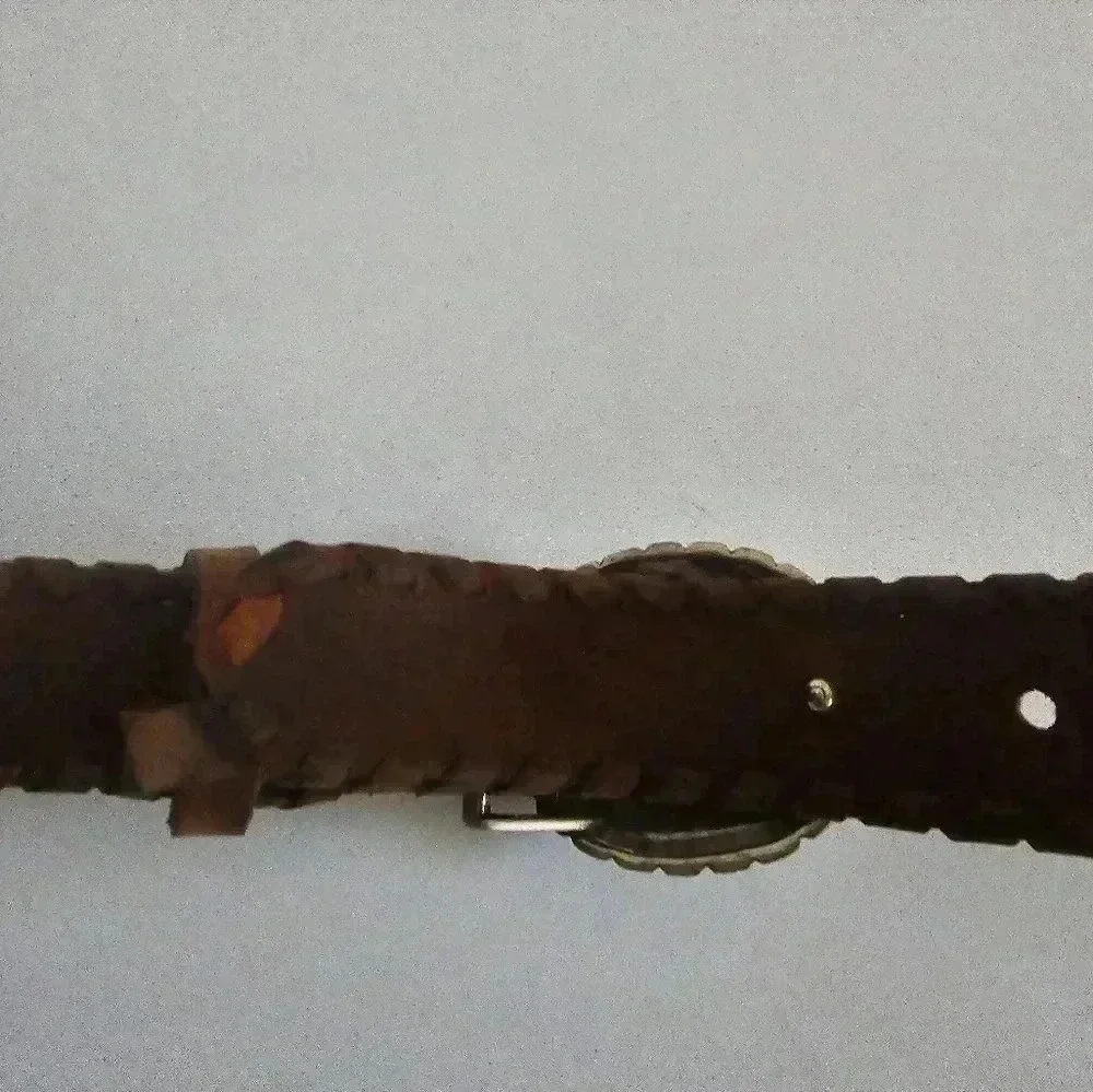 San Juan Creek Size 30 K ( Unisex) Girls Brown Leather Beaded Western Belt
